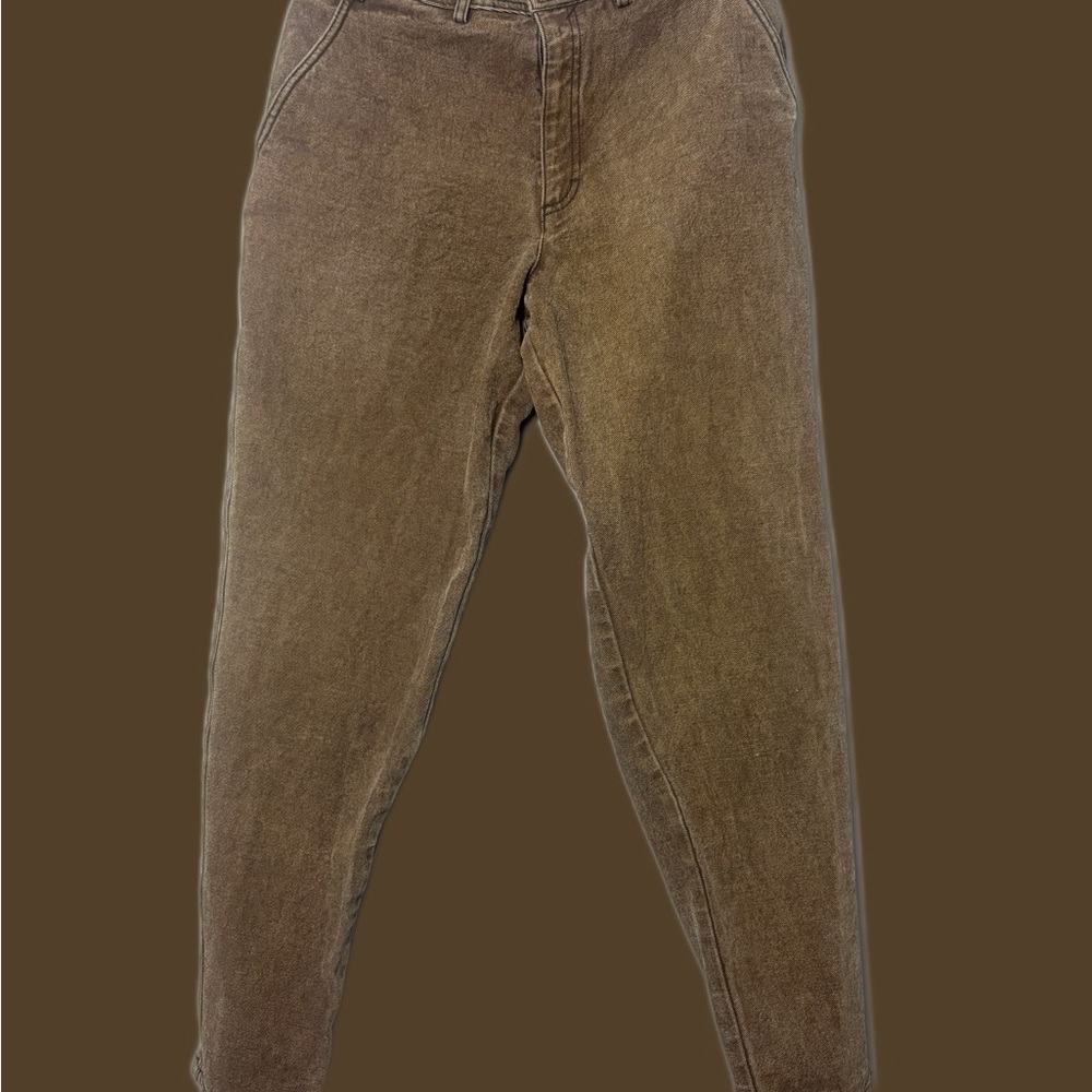 Vintage Calvin Klein Sports High Rise Women Jeans Brown Waist 26